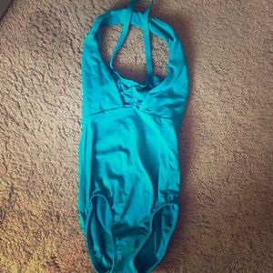 Teal Halter Leotard